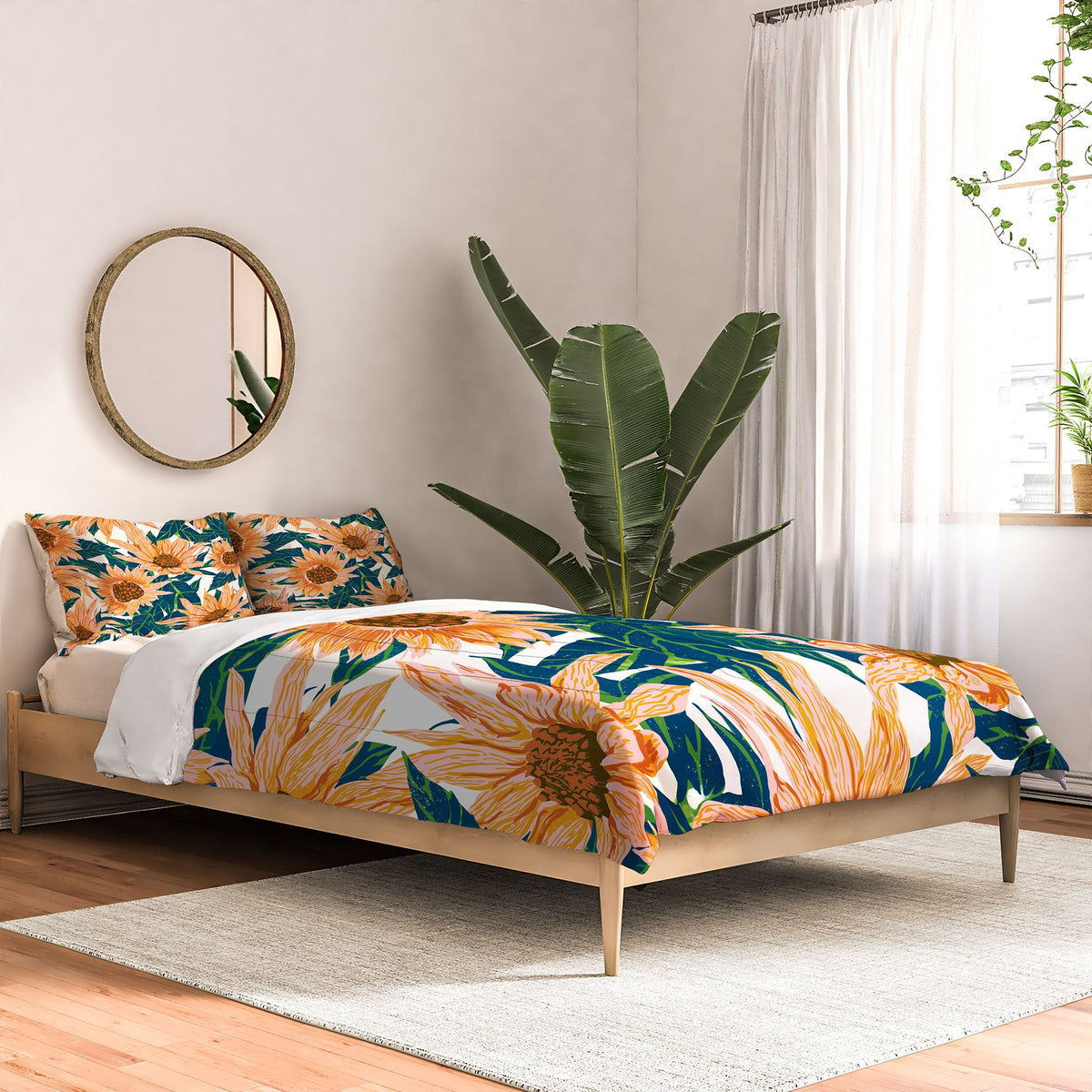 83 Oranges Blush Sunflowers Comforter