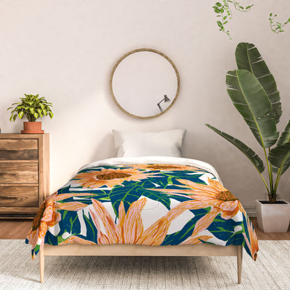 83 Oranges Blush Sunflowers Comforter