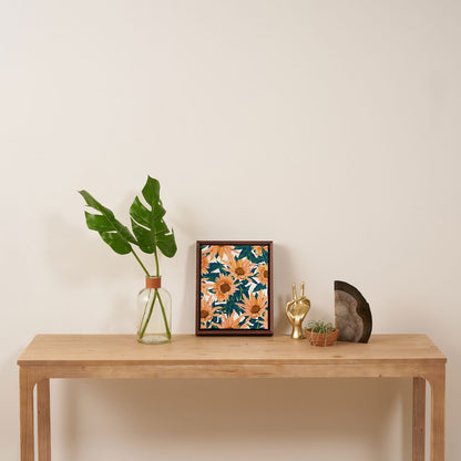 83 Oranges Blush Sunflowers Art Canvas