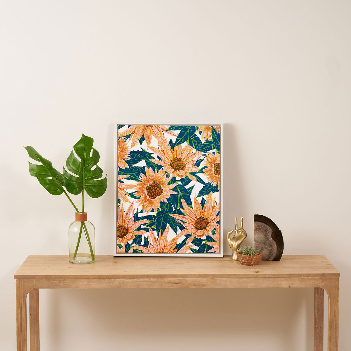 83 Oranges Blush Sunflowers Art Canvas