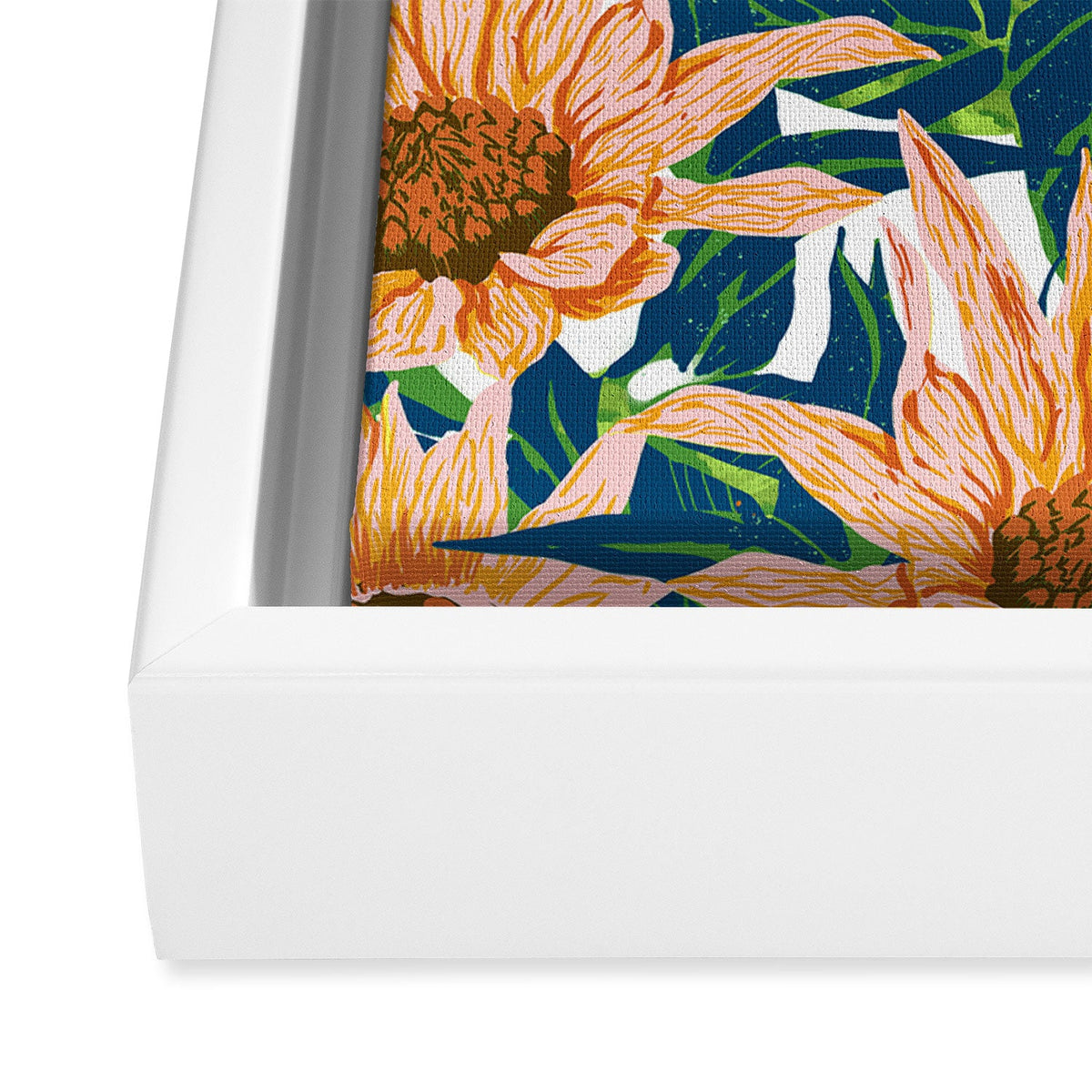 83 Oranges Blush Sunflowers Art Canvas