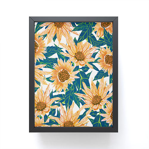 83 Oranges Blush Sunflowers Framed Mini Art Print