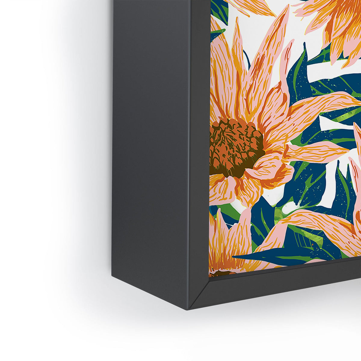 83 Oranges Blush Sunflowers Framed Mini Art Print