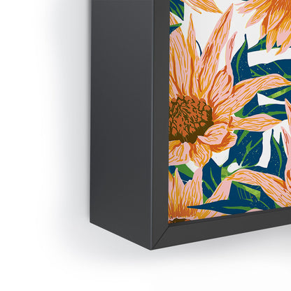 83 Oranges Blush Sunflowers Framed Mini Art Print