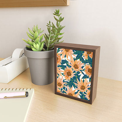 83 Oranges Blush Sunflowers Framed Mini Art Print