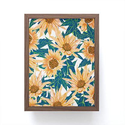 83 Oranges Blush Sunflowers Framed Mini Art Print