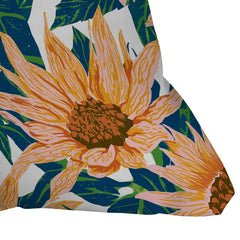 83 Oranges Blush Sunflowers Throw Pillow