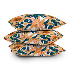 83 Oranges Blush Sunflowers Throw Pillow