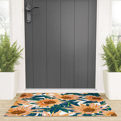 83 Oranges Blush Sunflowers Welcome Mat