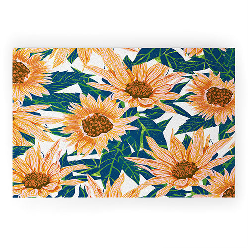 83 Oranges Blush Sunflowers Welcome Mat