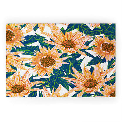 83 Oranges Blush Sunflowers Welcome Mat