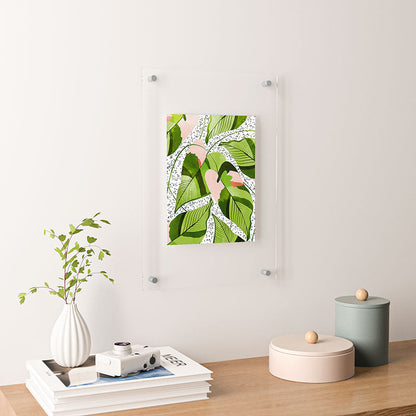 83 Oranges Blushing Leaves Floating Acrylic Print