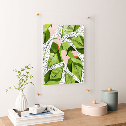 83 Oranges Blushing Leaves Floating Acrylic Print