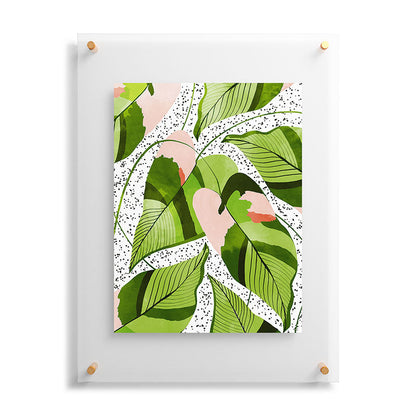 83 Oranges Blushing Leaves Floating Acrylic Print