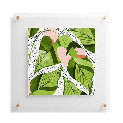 83 Oranges Blushing Leaves Floating Acrylic Print