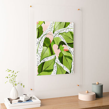 83 Oranges Blushing Leaves Floating Acrylic Print