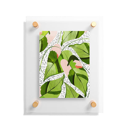 83 Oranges Blushing Leaves Floating Acrylic Print