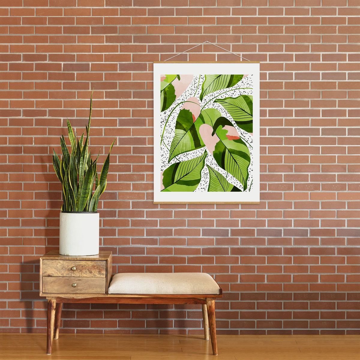 83 Oranges Blushing Leaves Art Print