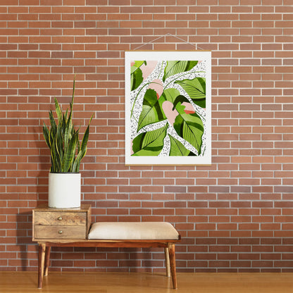 83 Oranges Blushing Leaves Art Print