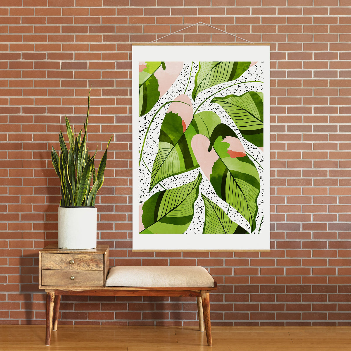 83 Oranges Blushing Leaves Art Print