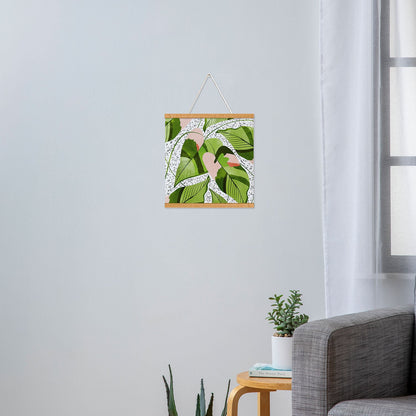 83 Oranges Blushing Leaves Art Print