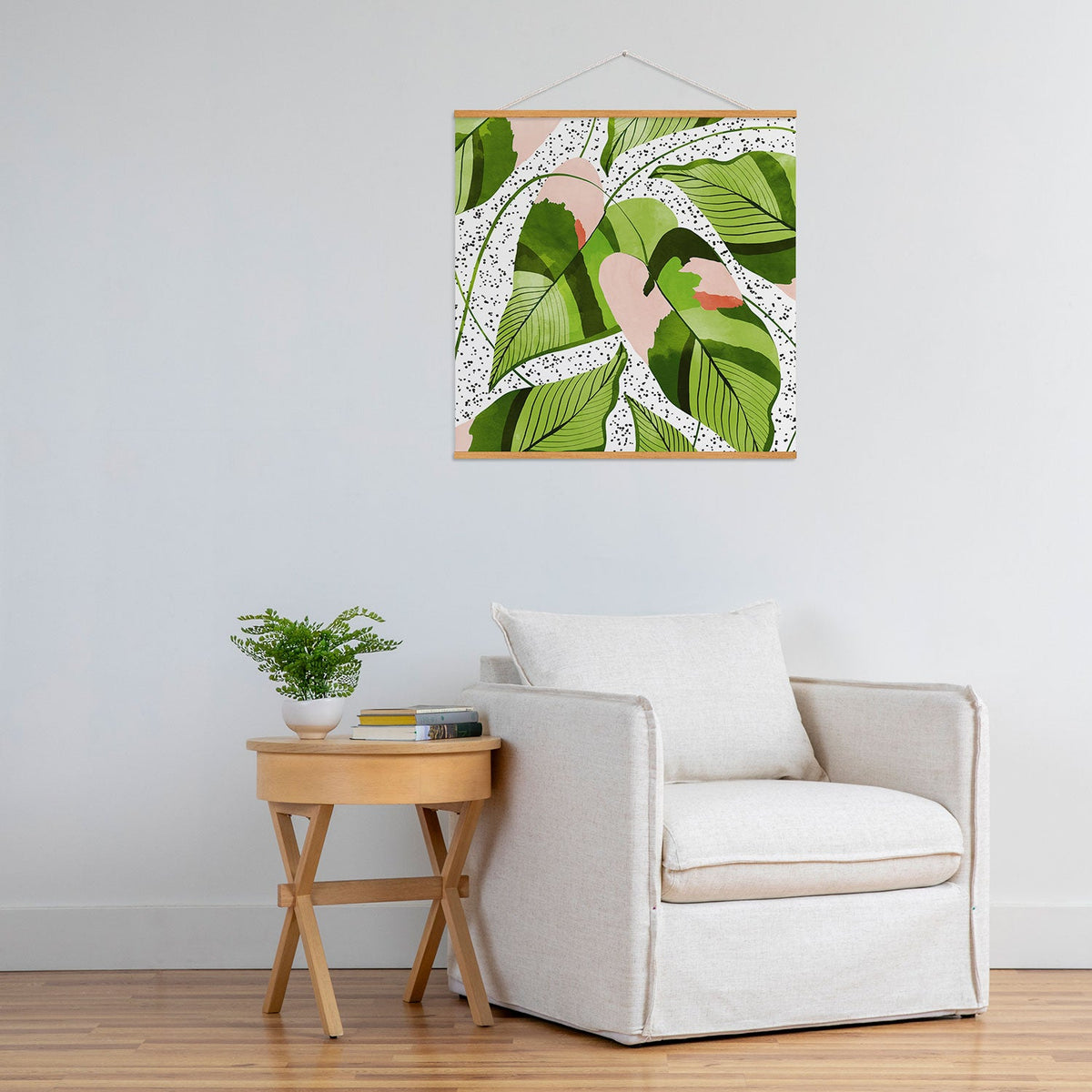 83 Oranges Blushing Leaves Art Print