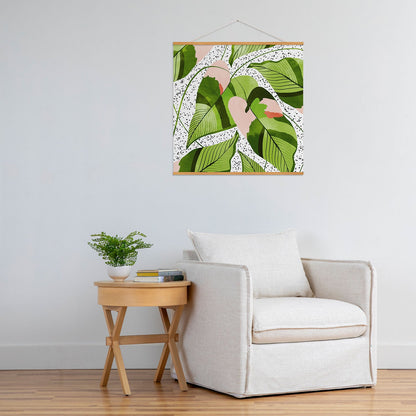 83 Oranges Blushing Leaves Art Print