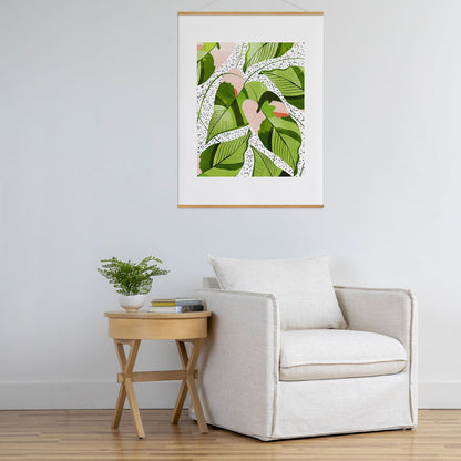 83 Oranges Blushing Leaves Art Print