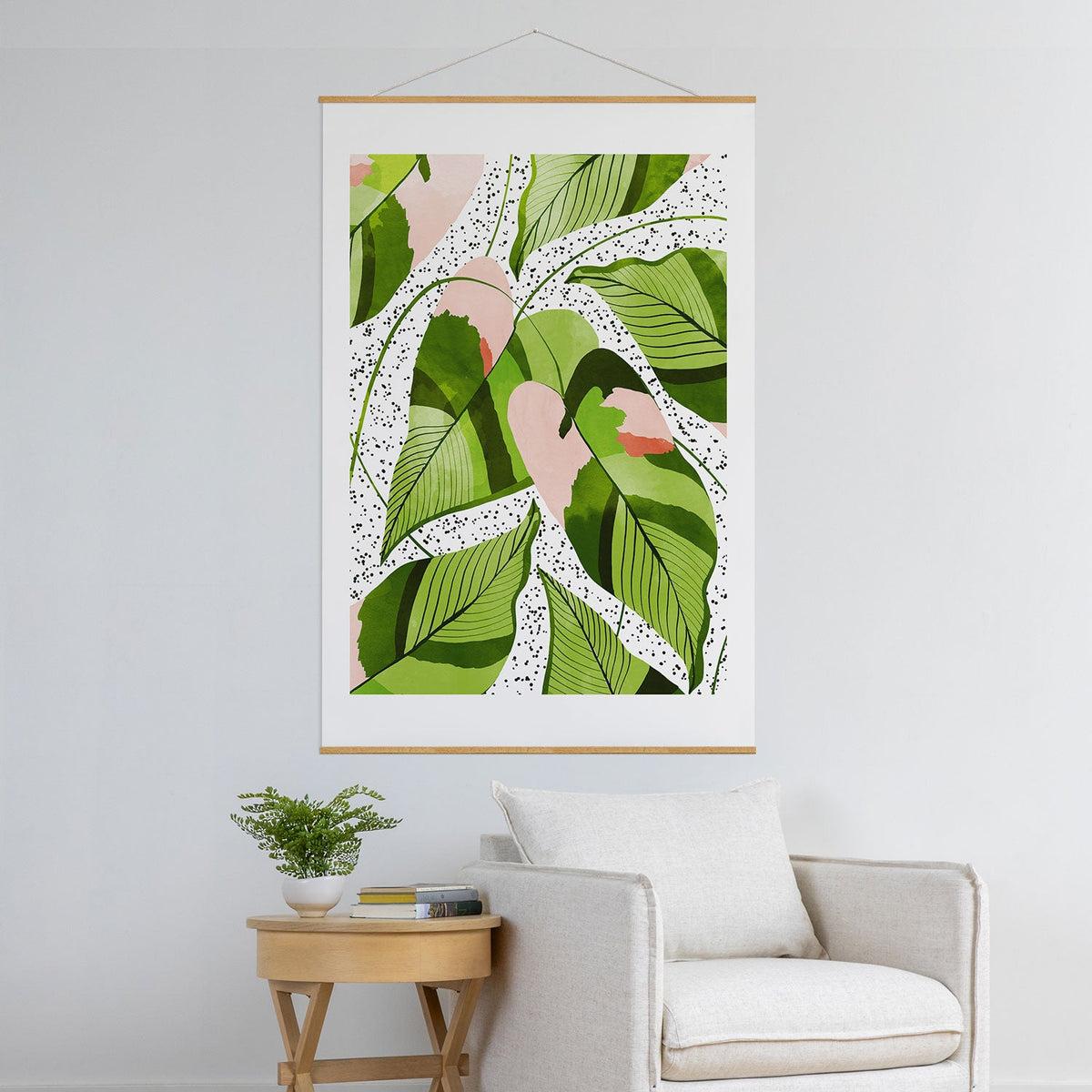 83 Oranges Blushing Leaves Art Print
