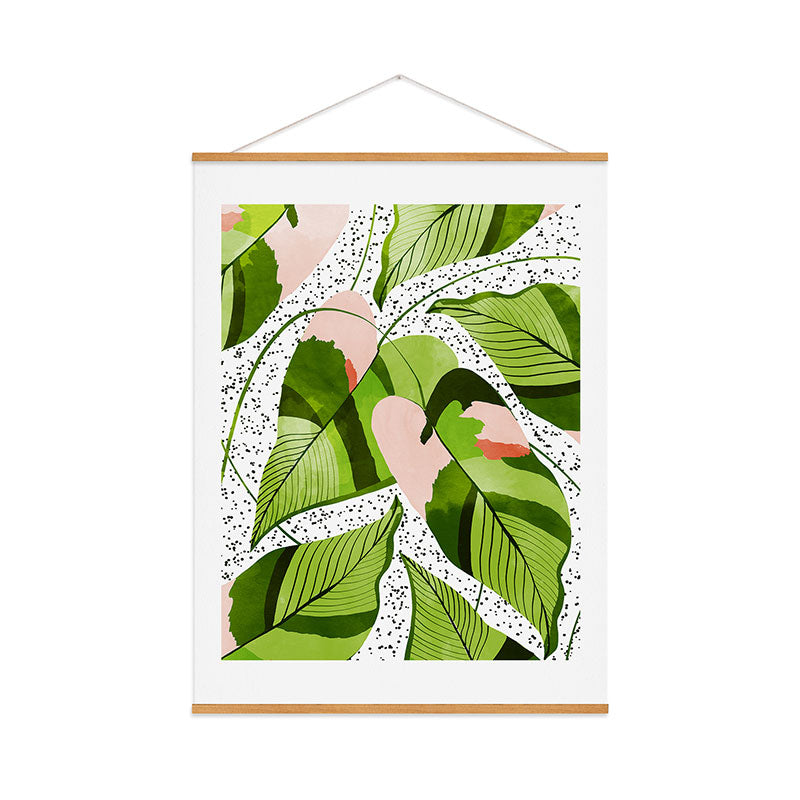 83 Oranges Blushing Leaves Art Print