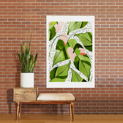 83 Oranges Blushing Leaves Art Print