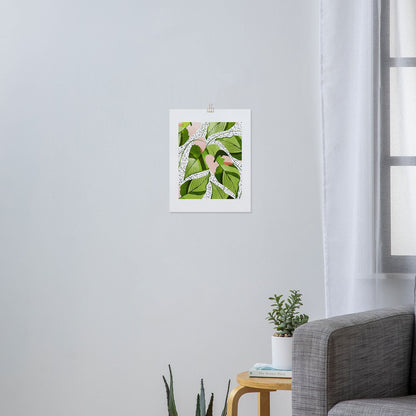 83 Oranges Blushing Leaves Art Print