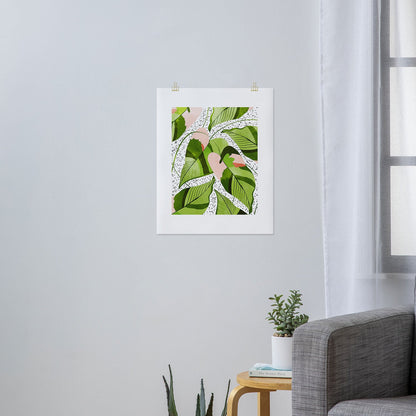 83 Oranges Blushing Leaves Art Print
