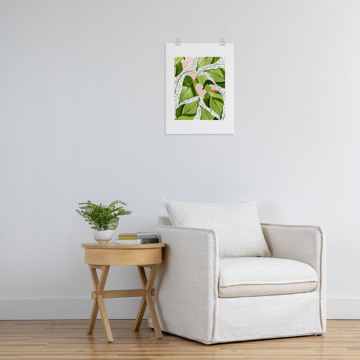 83 Oranges Blushing Leaves Art Print
