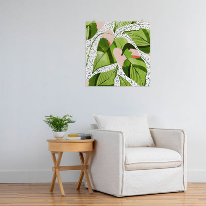 83 Oranges Blushing Leaves Art Print