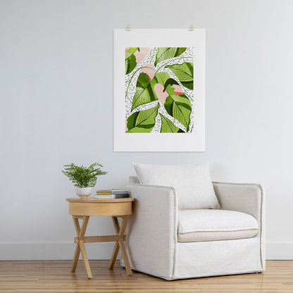 83 Oranges Blushing Leaves Art Print