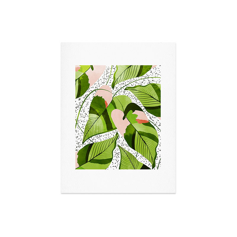 83 Oranges Blushing Leaves Art Print