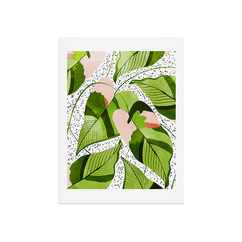 83 Oranges Blushing Leaves Art Print