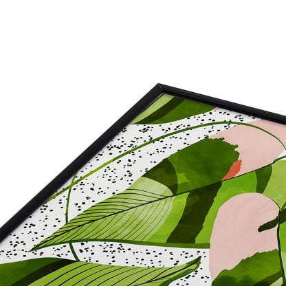 83 Oranges Blushing Leaves Square Metal Framed Art Print