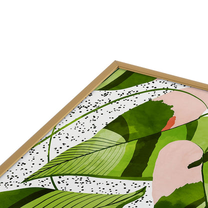 83 Oranges Blushing Leaves Square Metal Framed Art Print