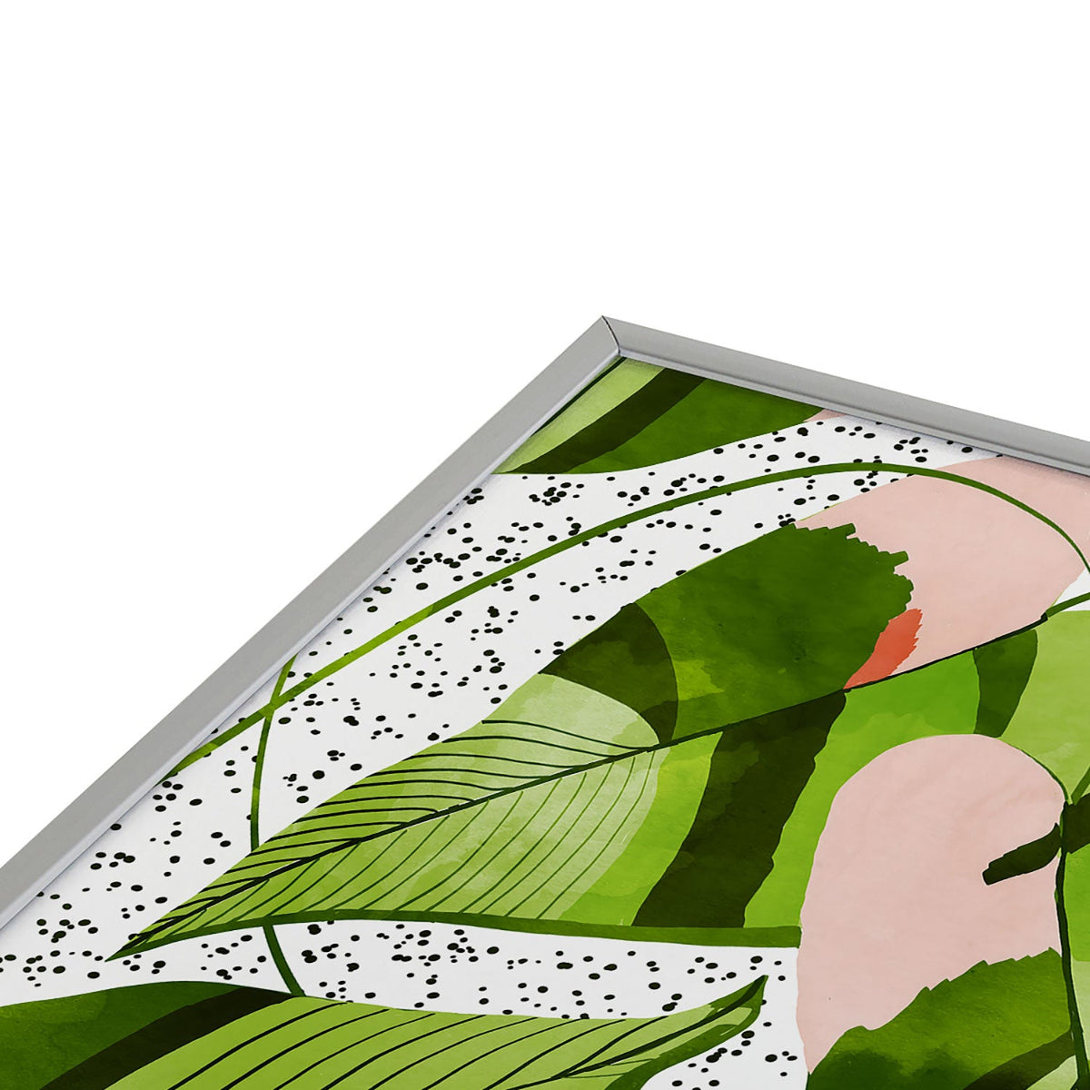 83 Oranges Blushing Leaves Square Metal Framed Art Print