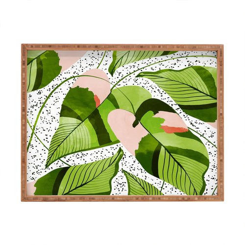83 Oranges Blushing Leaves Rectangular Tray