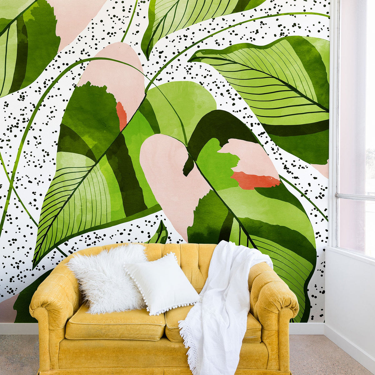 83 Oranges Blushing Leaves Wall Mural