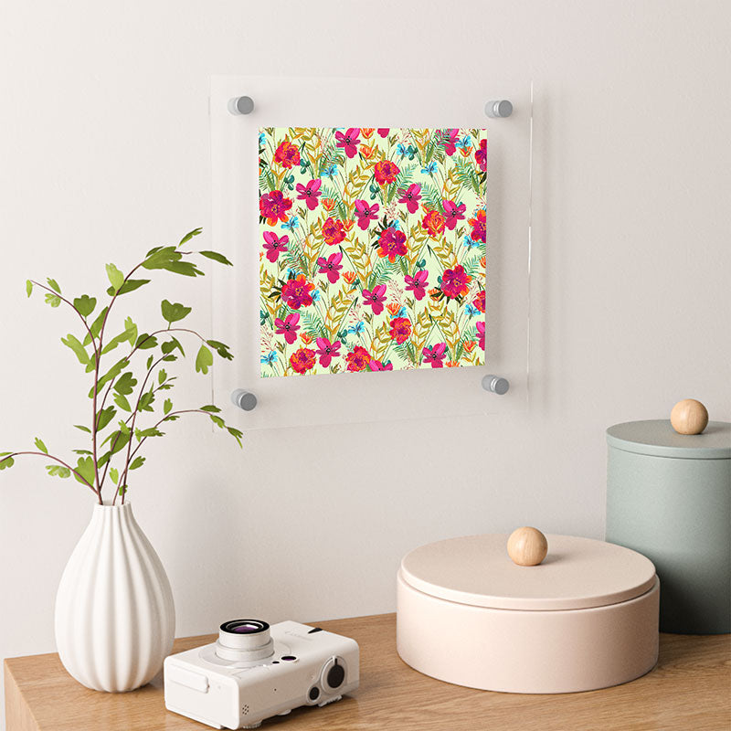 83 Oranges Bon heur Floating Acrylic Print