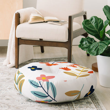 83 Oranges Botanical Harmony Floor Pillow Round