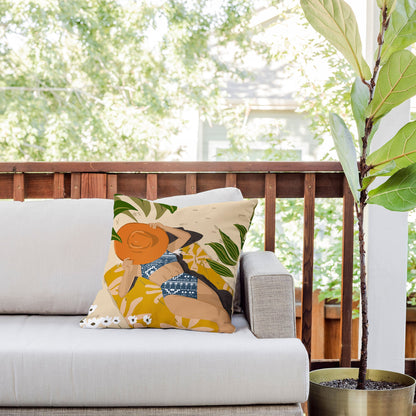 83 Oranges Bring Your Own Sunshine Outdoor Throw Pillow
