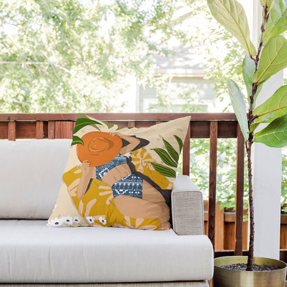 83 Oranges Bring Your Own Sunshine Outdoor Throw Pillow