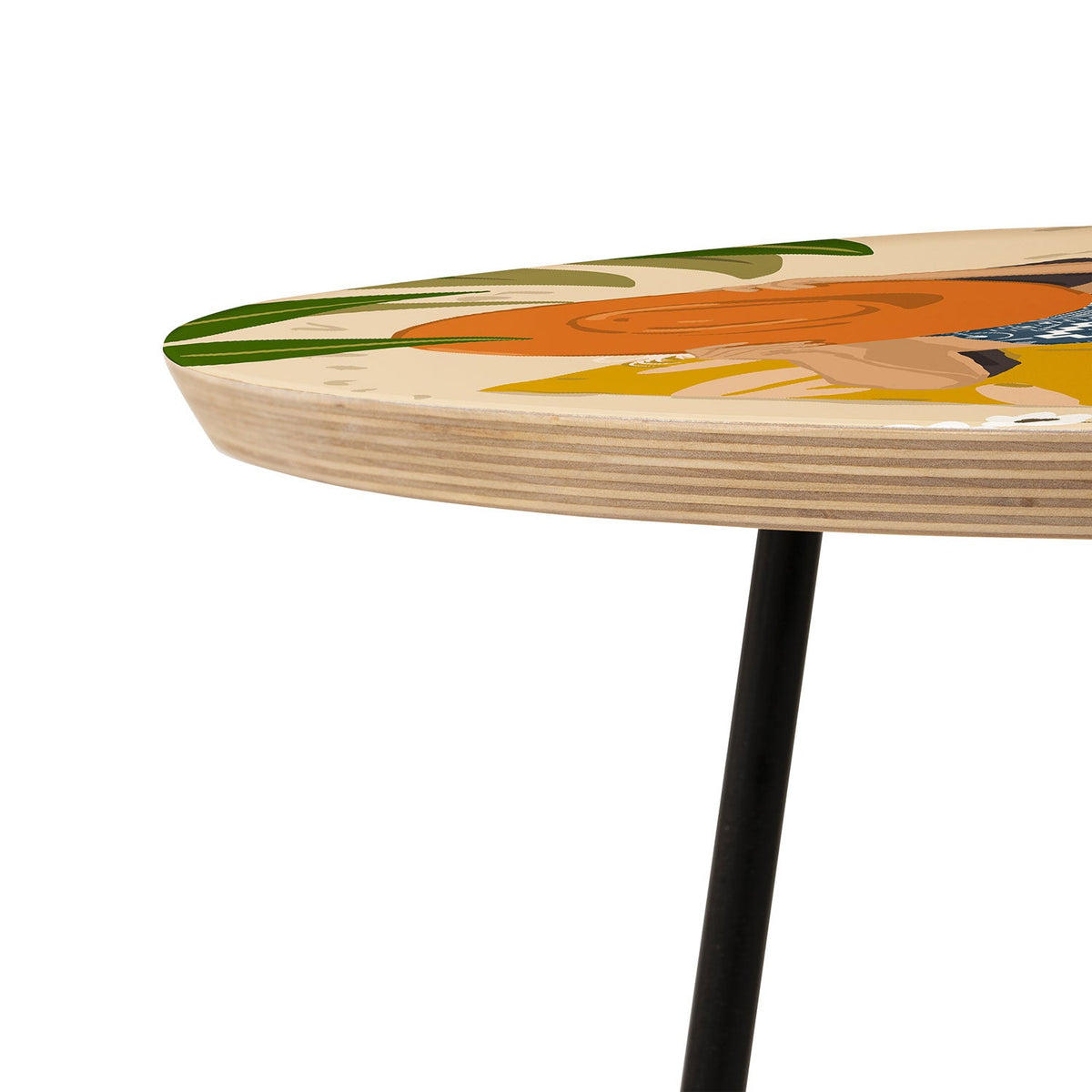 83 Oranges Bring Your Own Sunshine Round Side Table