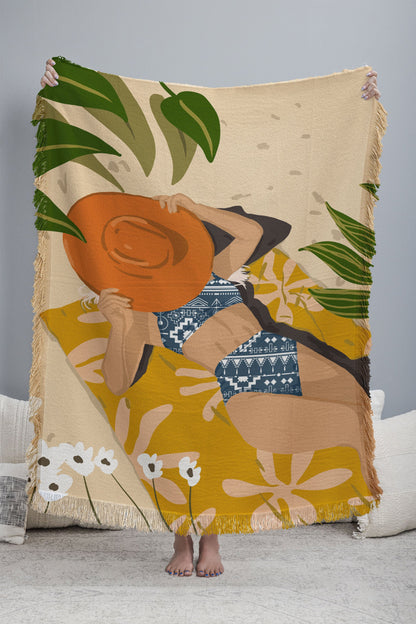 83 Oranges Bring Your Own Sunshine Throw Blanket