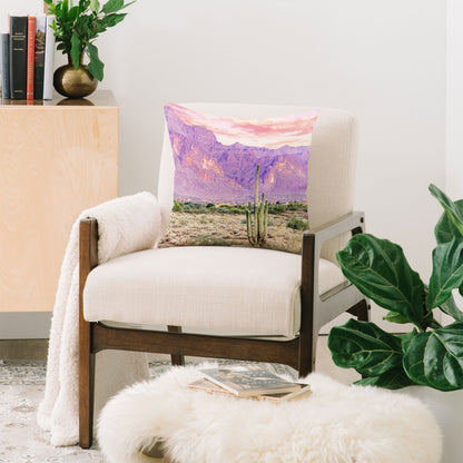 83 Oranges Cactus Sunset Throw Pillow